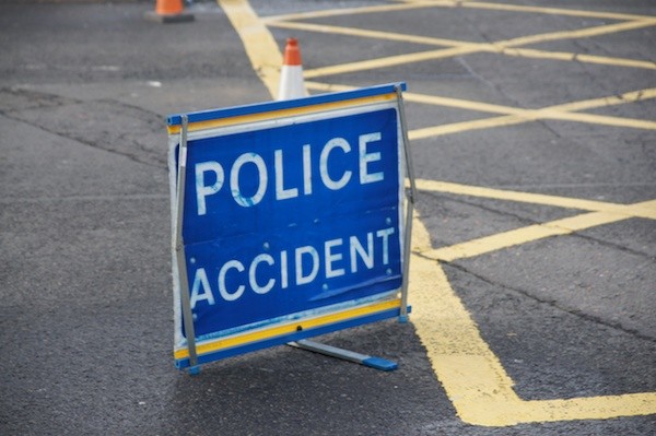 Police Accident Sign