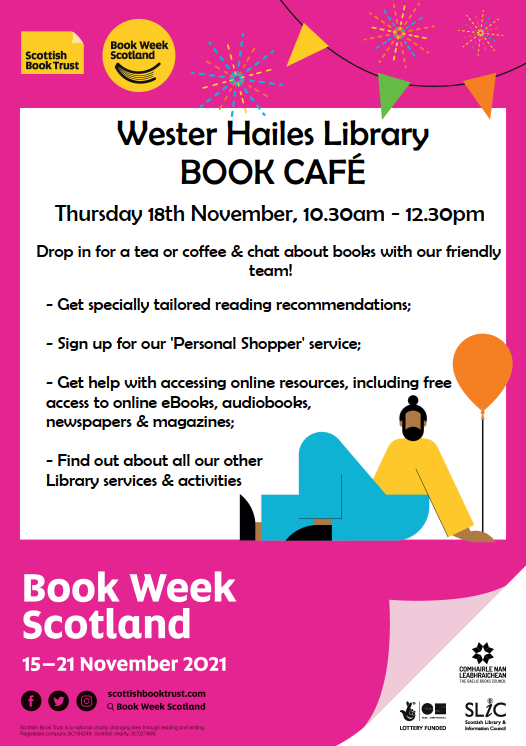 Digital Sentinel Wester Hailes library Book Café poster