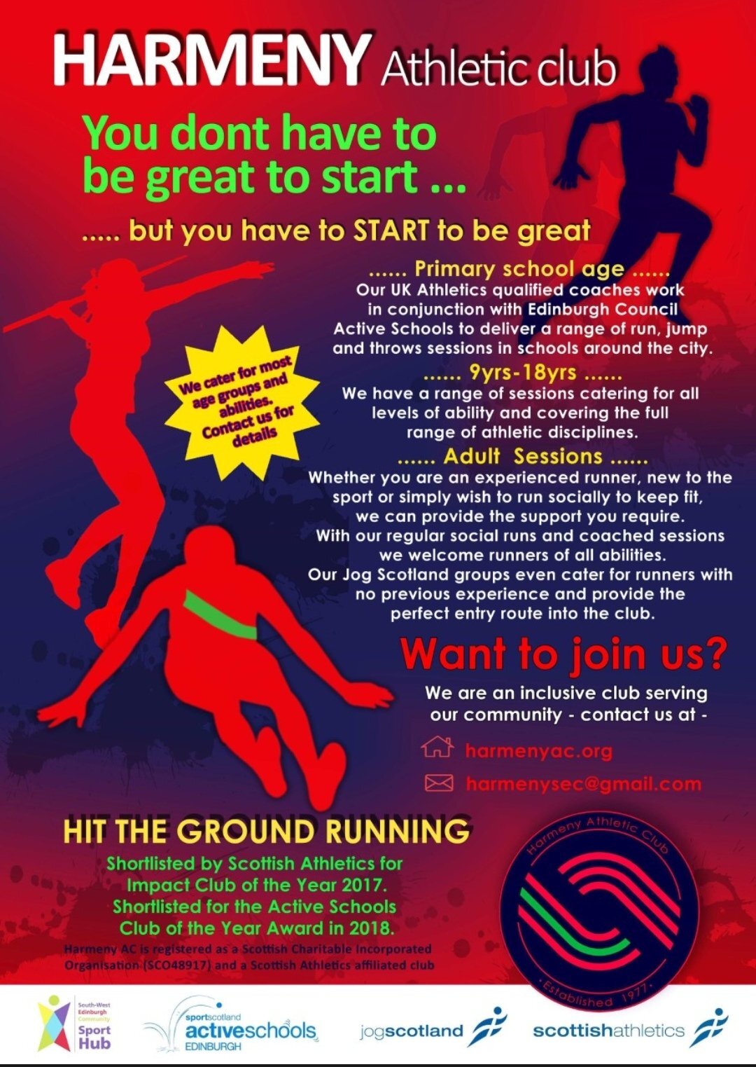harmeny athletic club Flyer Featured Image