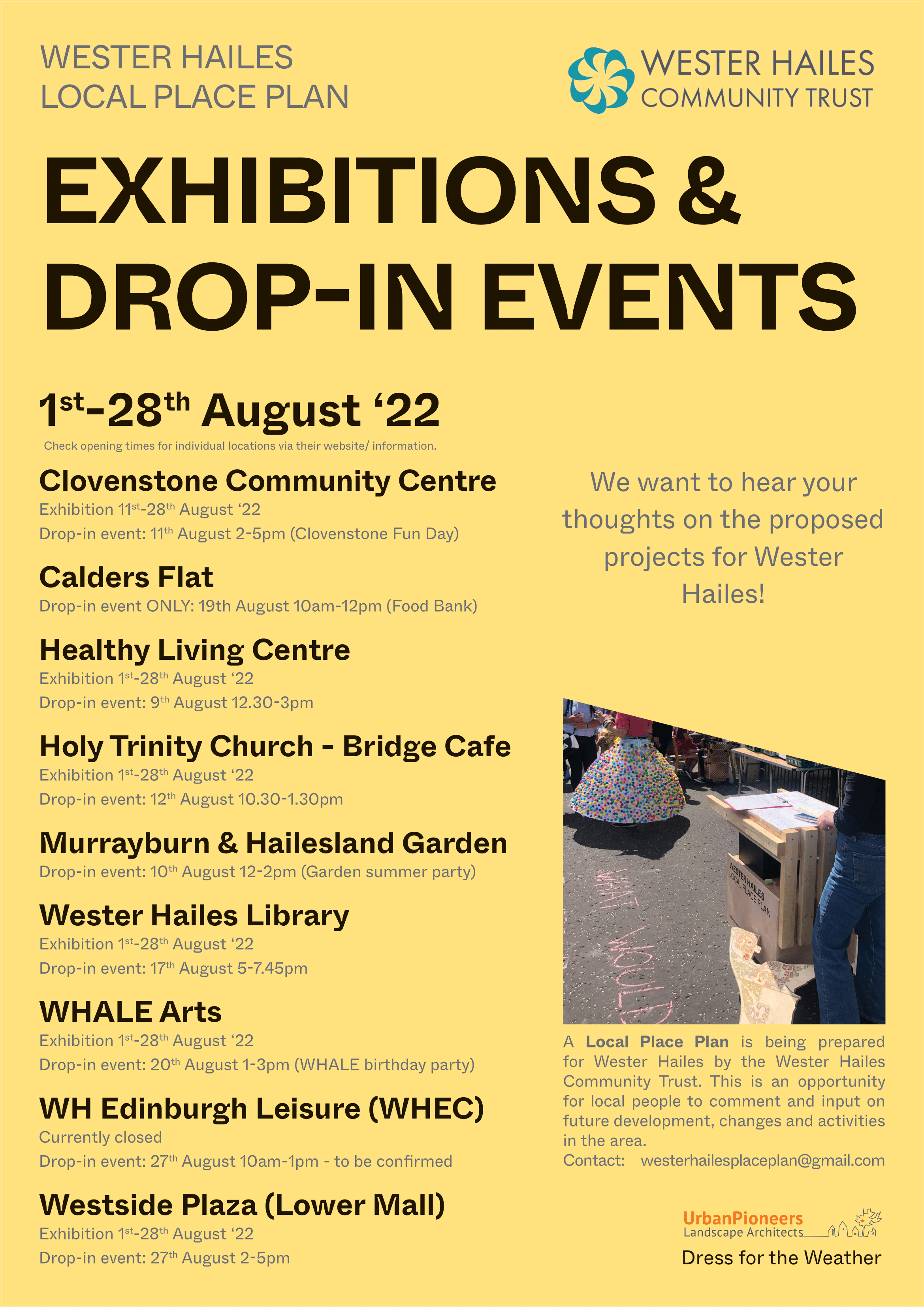 Local Place Plan Exhibition and drop-in events
