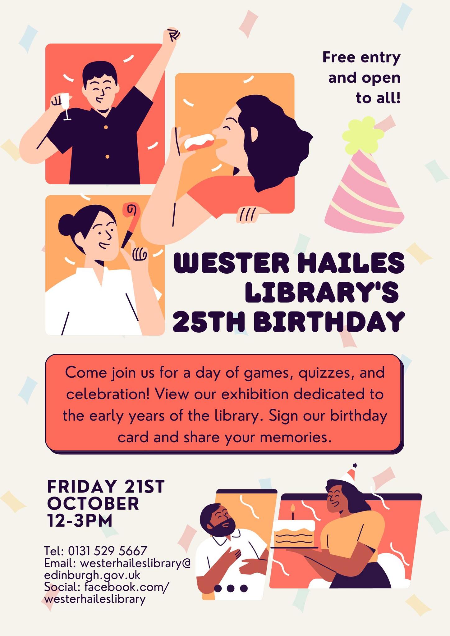 Wester Hailes Library Birthday Poster
