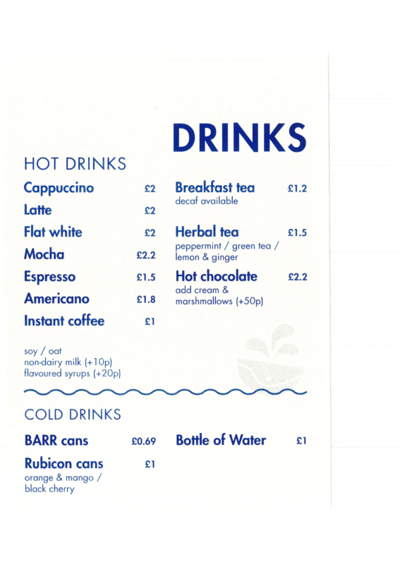 WHALE Pod Cafe menu (2) featured Image