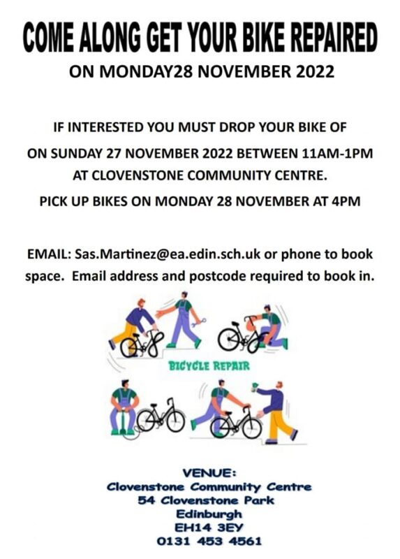 clovenstone Community Centre bicycle repair