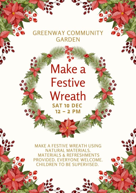 wreath making greenway community garden