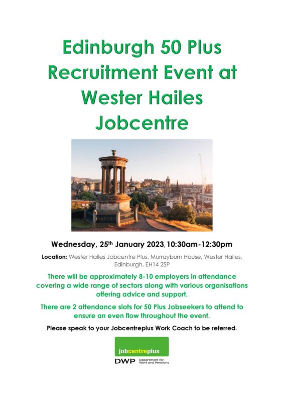 Edinburgh 50 Plus Recruitment Event