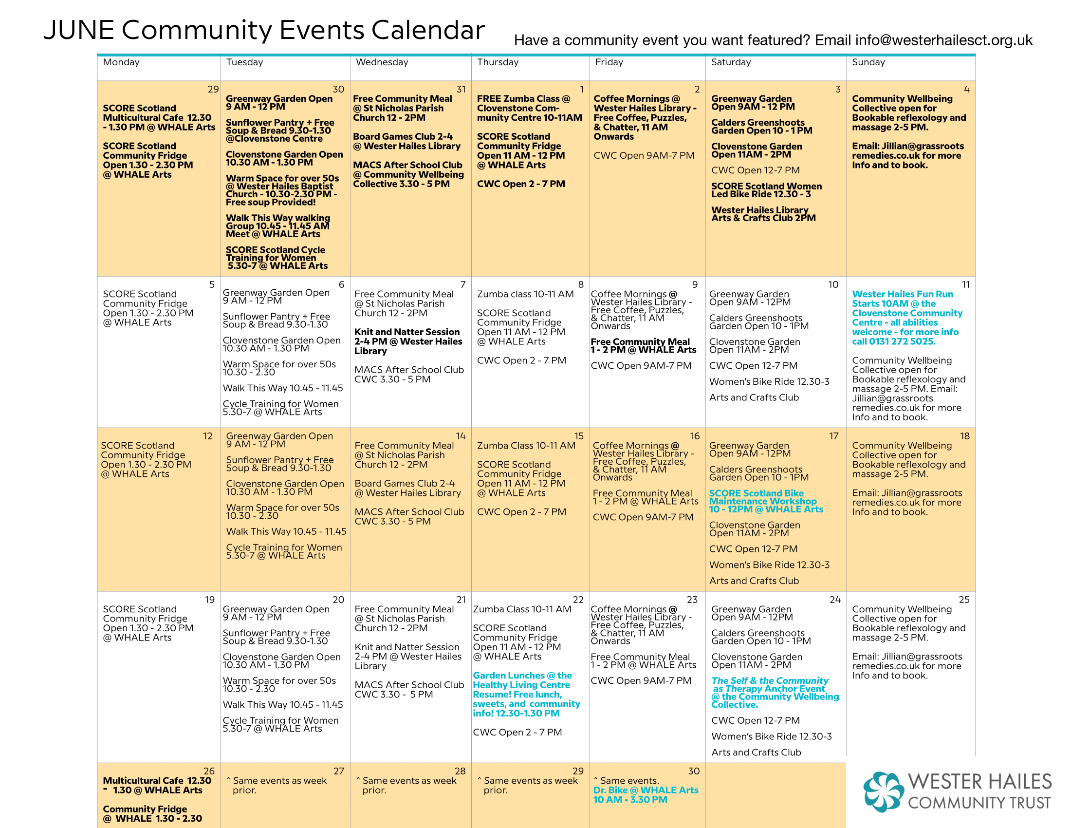 June Community Events Calendar 2023