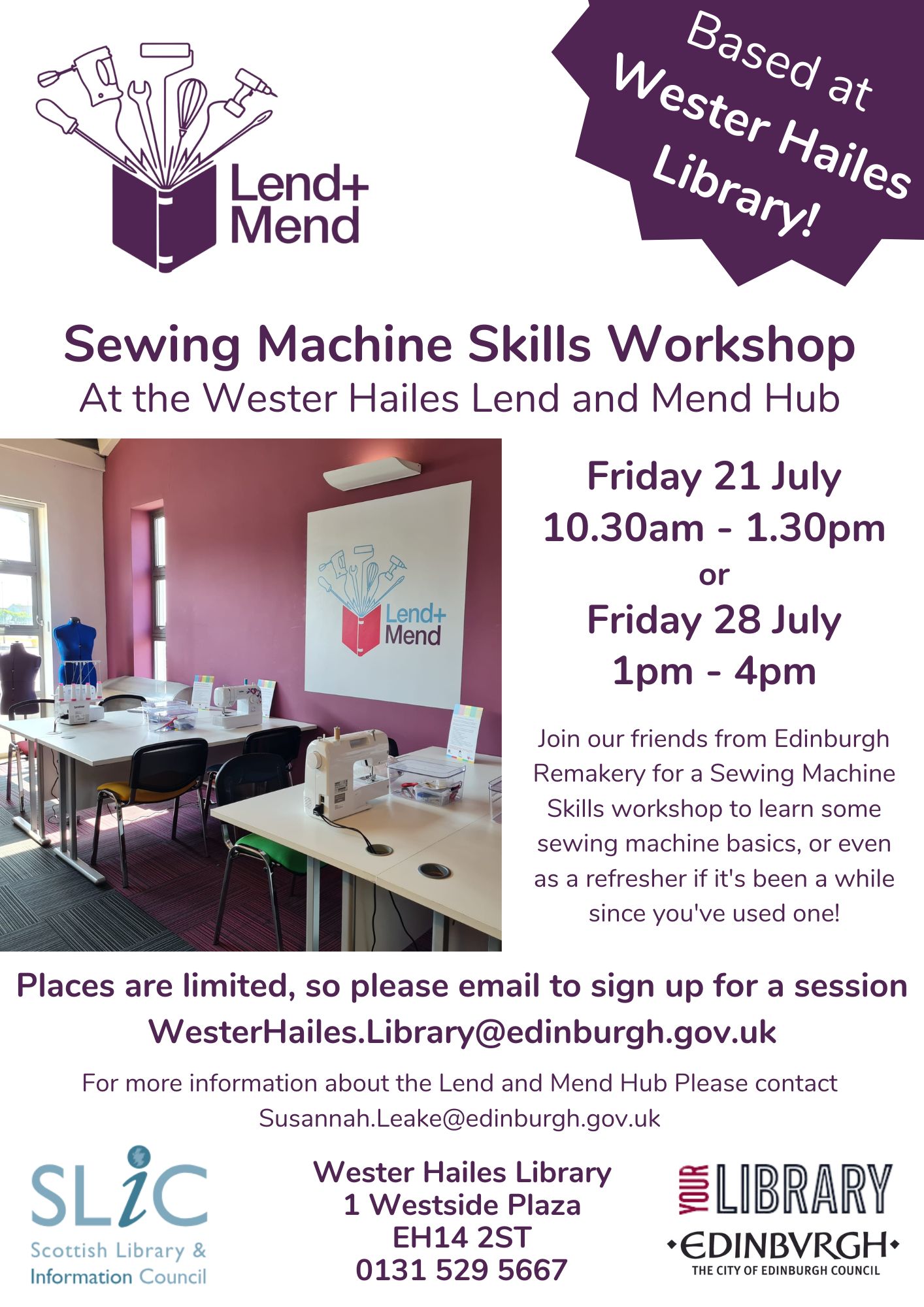 Sewing Machine Skills Workshop