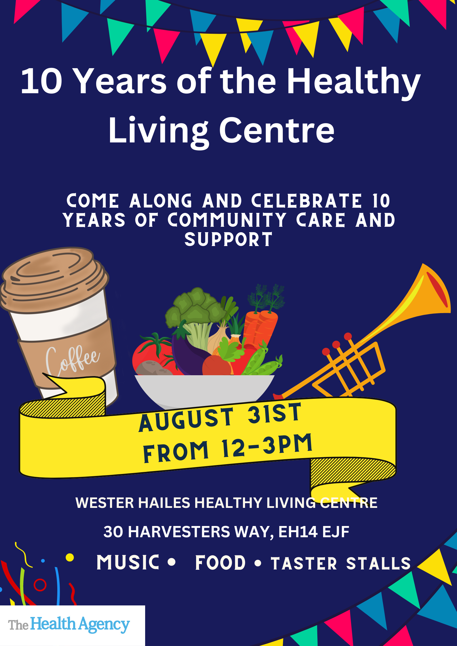 Healthy Living Centre Anniversary Event Poster
