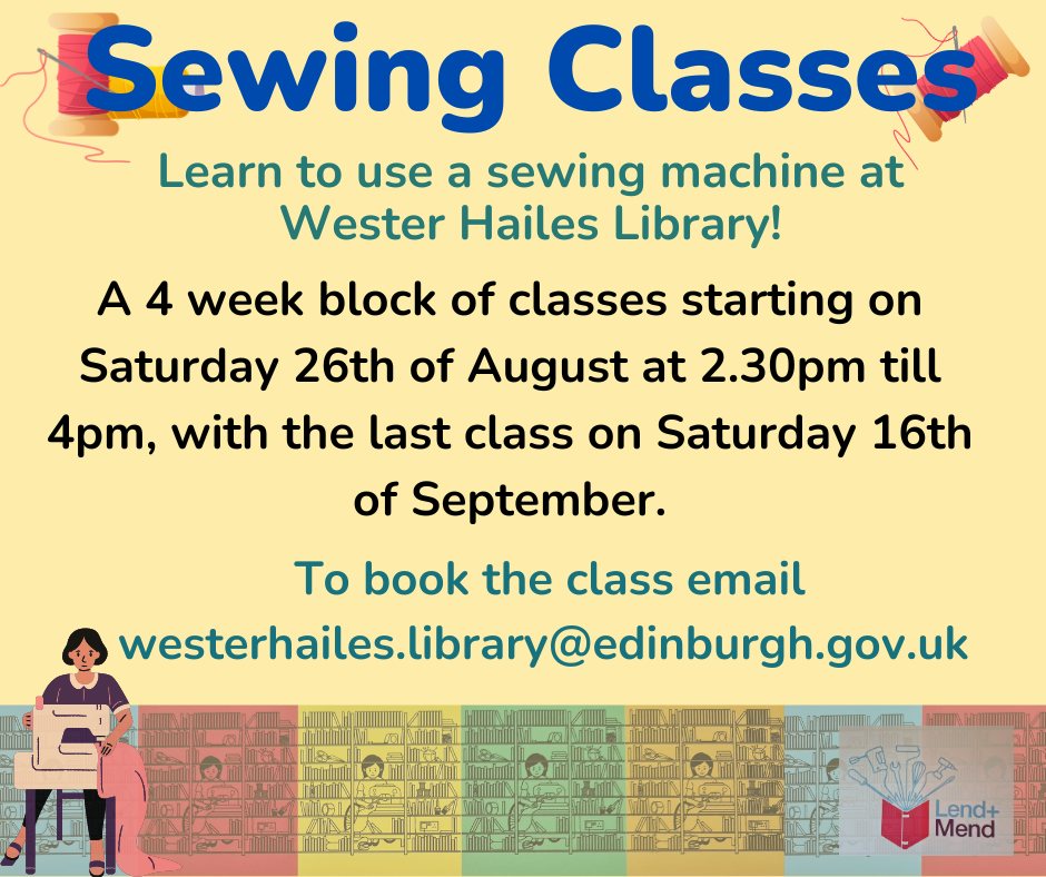 Wester Hailes Library Lend and Mend Sewing Class