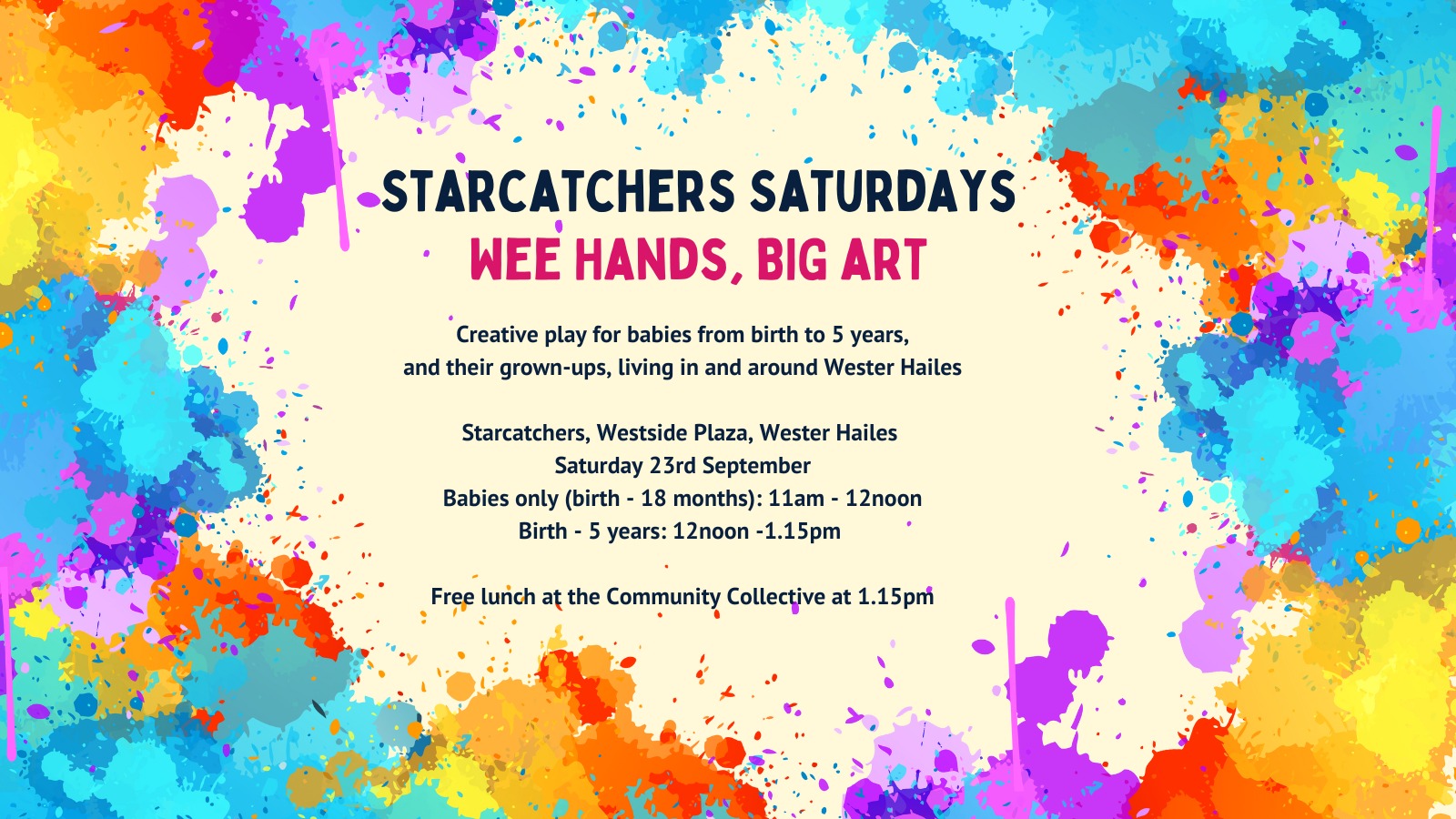 Starcatchers Saturdays Wee Hands Big Art
