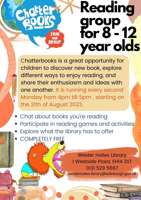 Chatterbooks at Wester Hailes library