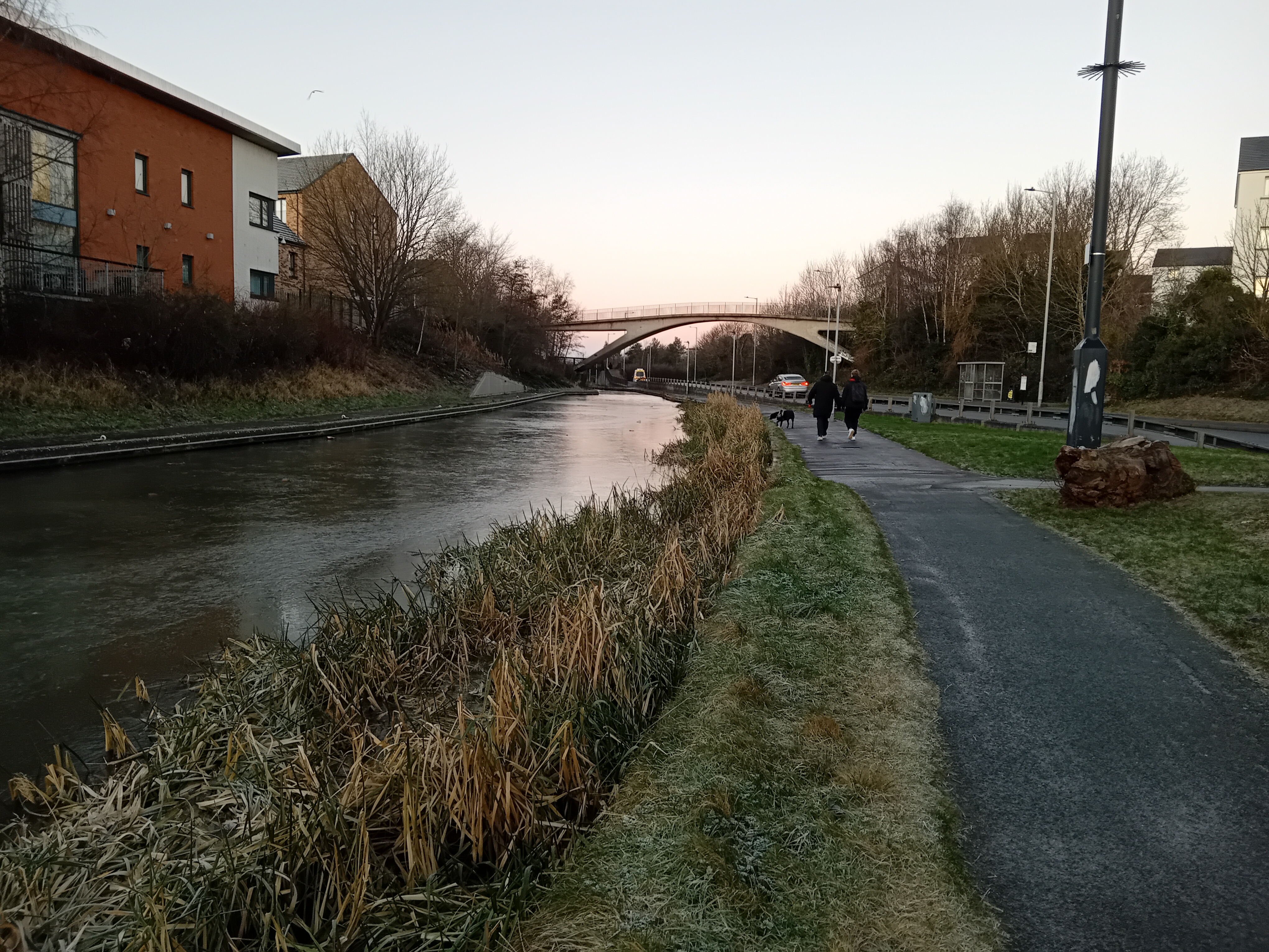 Ice on the canal Wester Hailes Winter