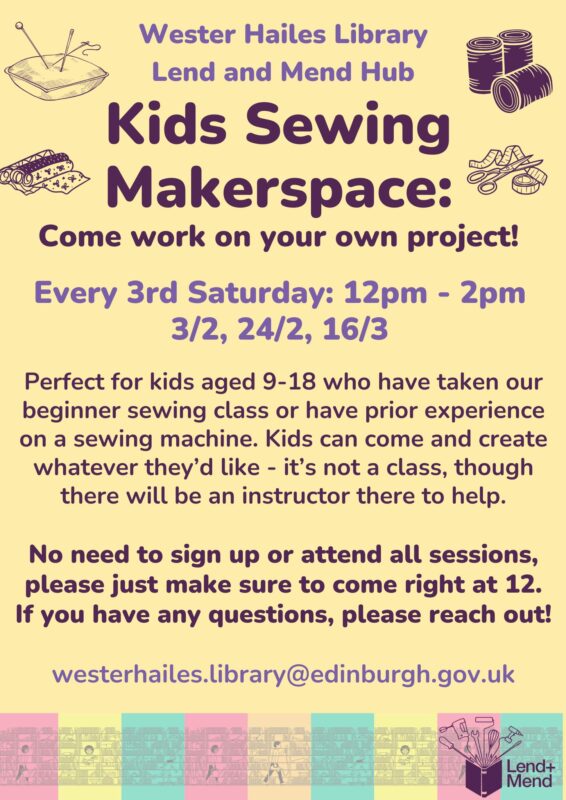 kids sewing makerspace