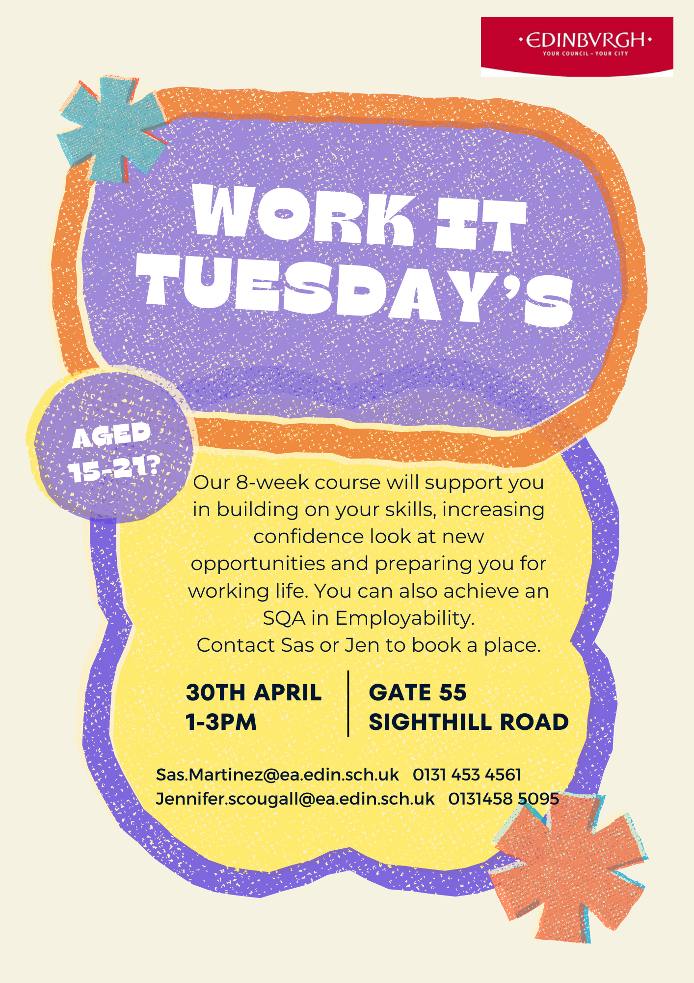 Work It Tuesday's leaflet