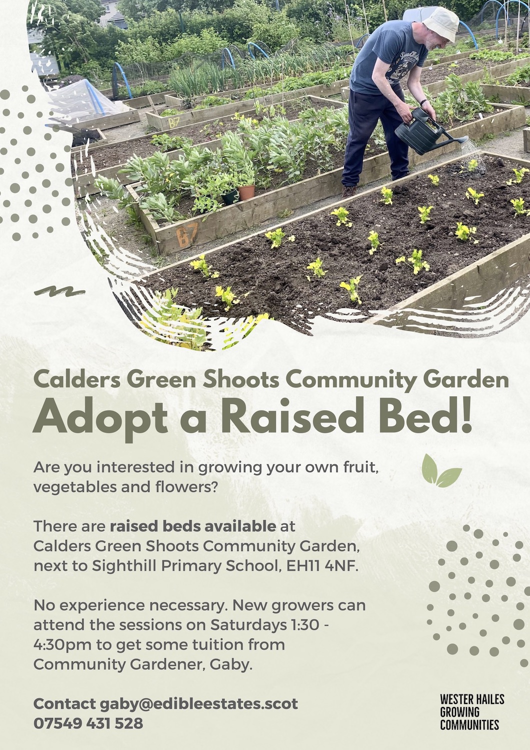 Plots available Calders Green Shoots Community garden