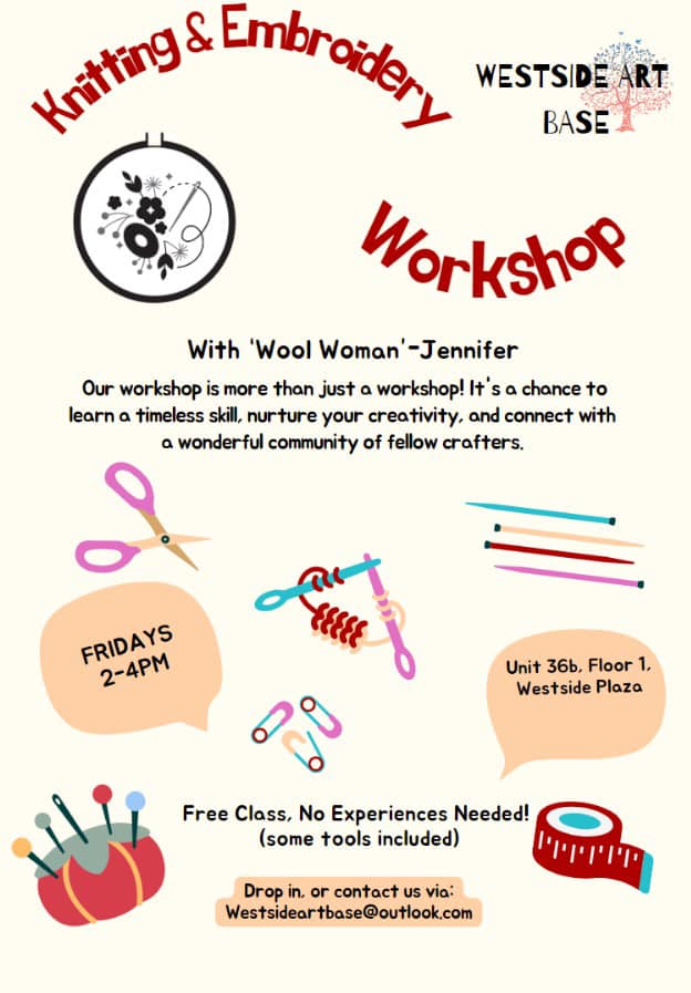 Knitting and Embroidery workshop