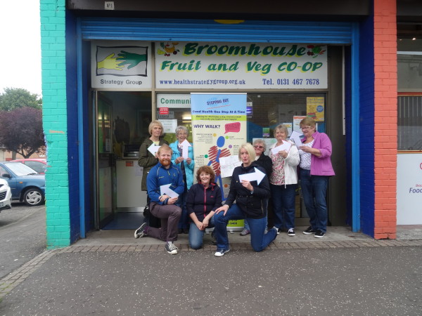 Left to right back row; Val, Nancy, Frances Sinclair, Liz, Maureen, Left to right front row; Alan, Jackie, Stacey.