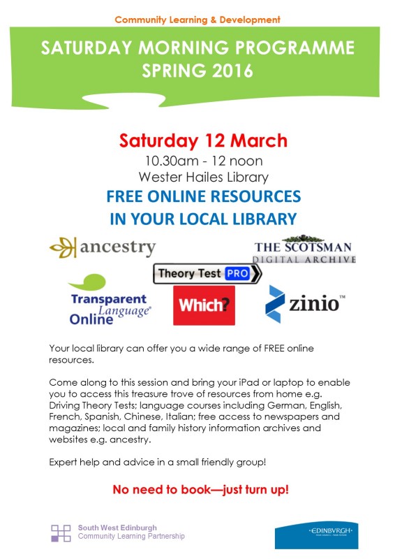 Free Online Resources in your Local Library12.3.16