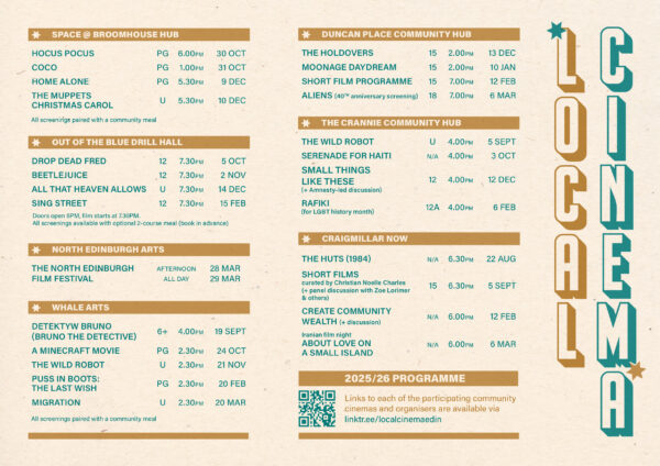 Local Cinema Programme Winter 2026