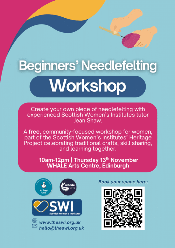 SWI Needlefelting workshop with WHALE Arts