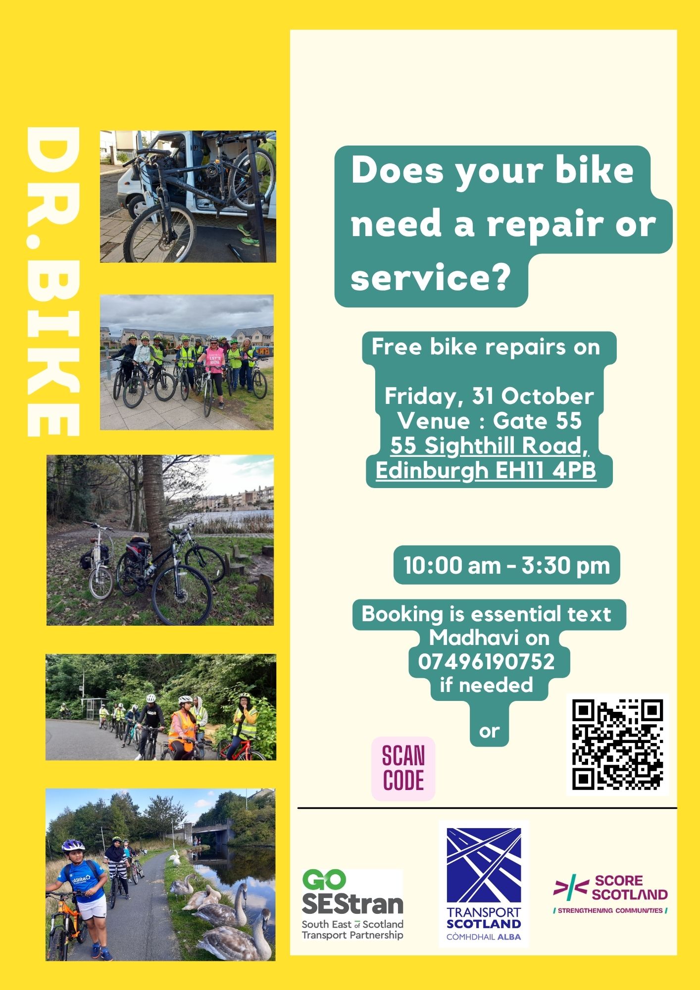 doctor bike with SCOREscotland