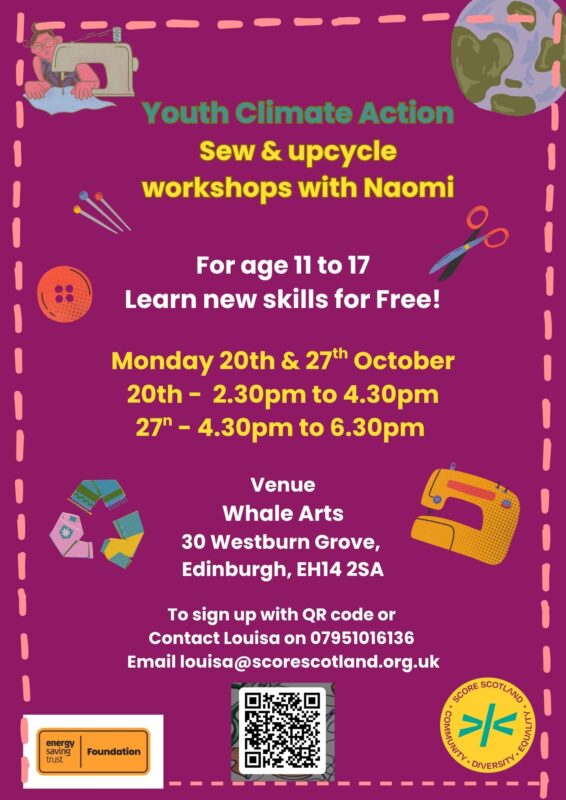 youth climate action sew and upcycle workshops