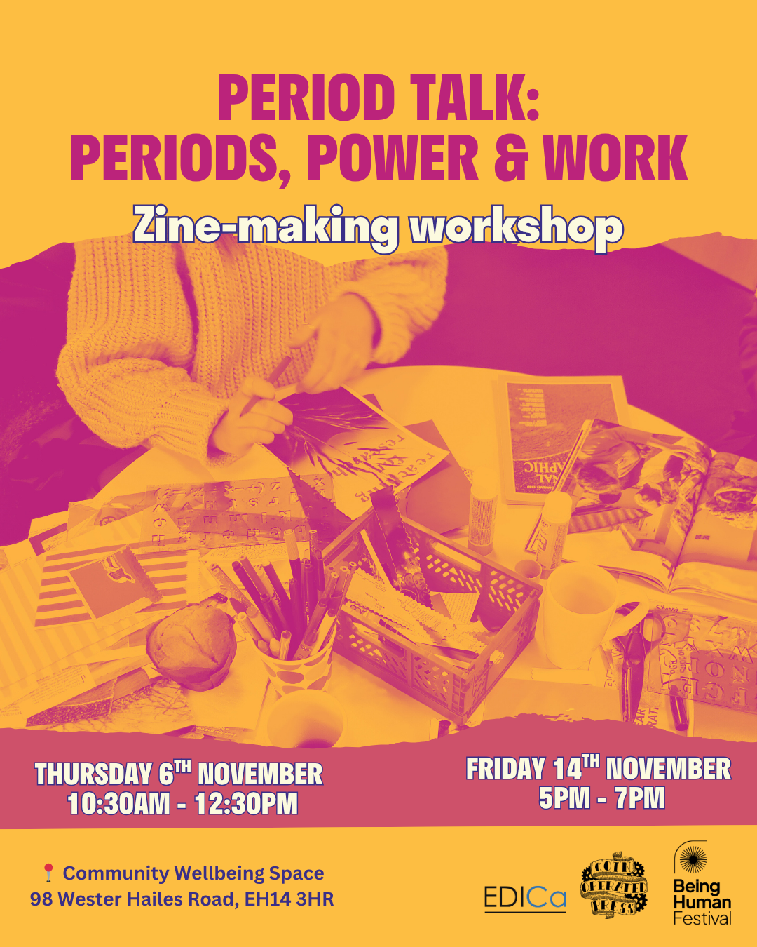 Period Talks Period Power Zine Making Workshop