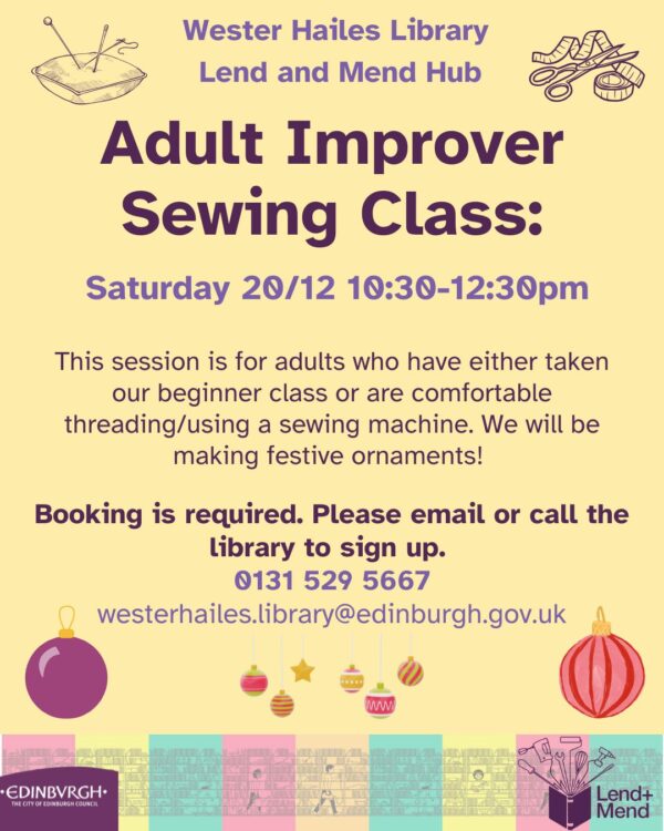 Adult Improver Sewing Class