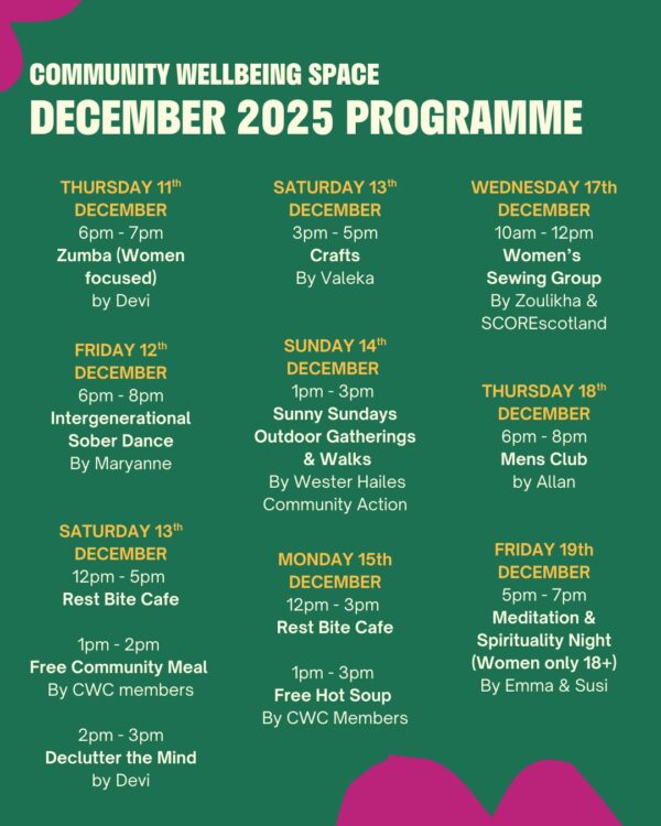 Community Wellbeing Collective December Programme