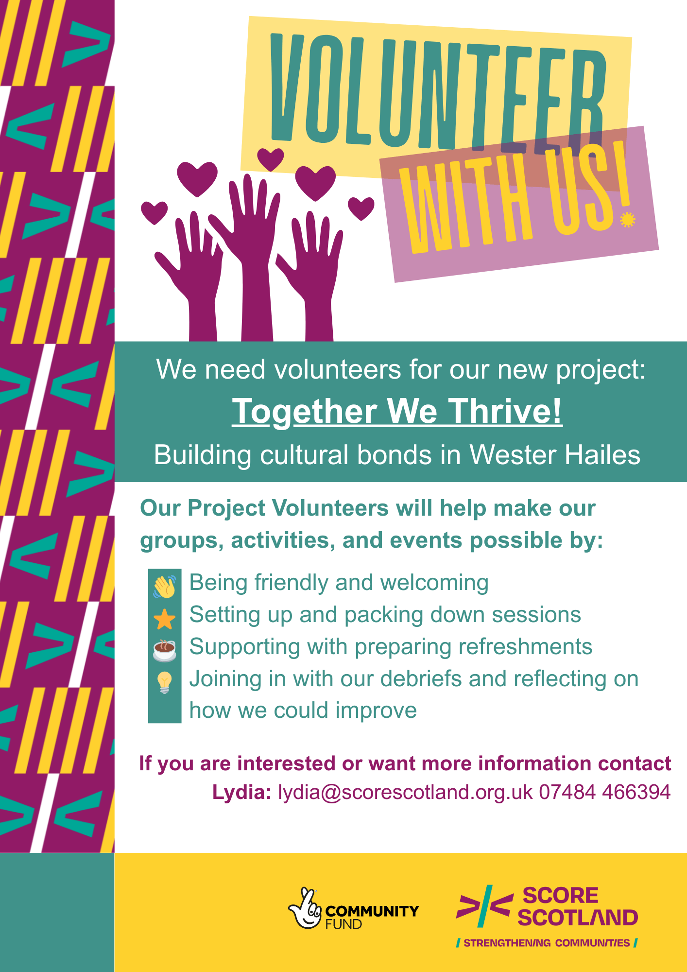 Project Volunteers Needed poster featured image