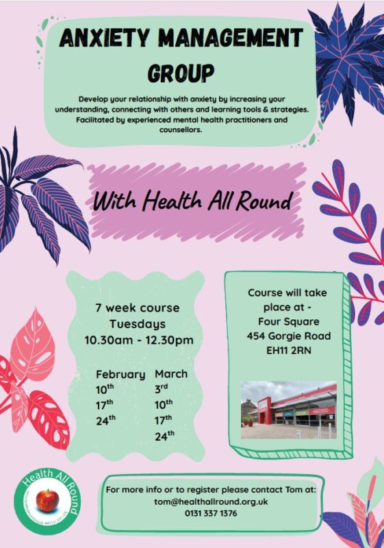 Health All Round Anxiety Management Group Poster Featured Image