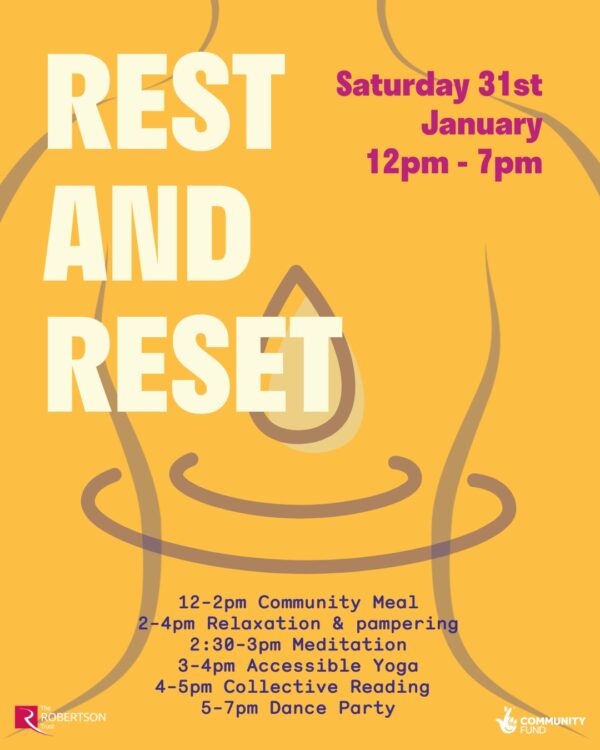 Rest and Reset CWC Community Anchor Event Poster