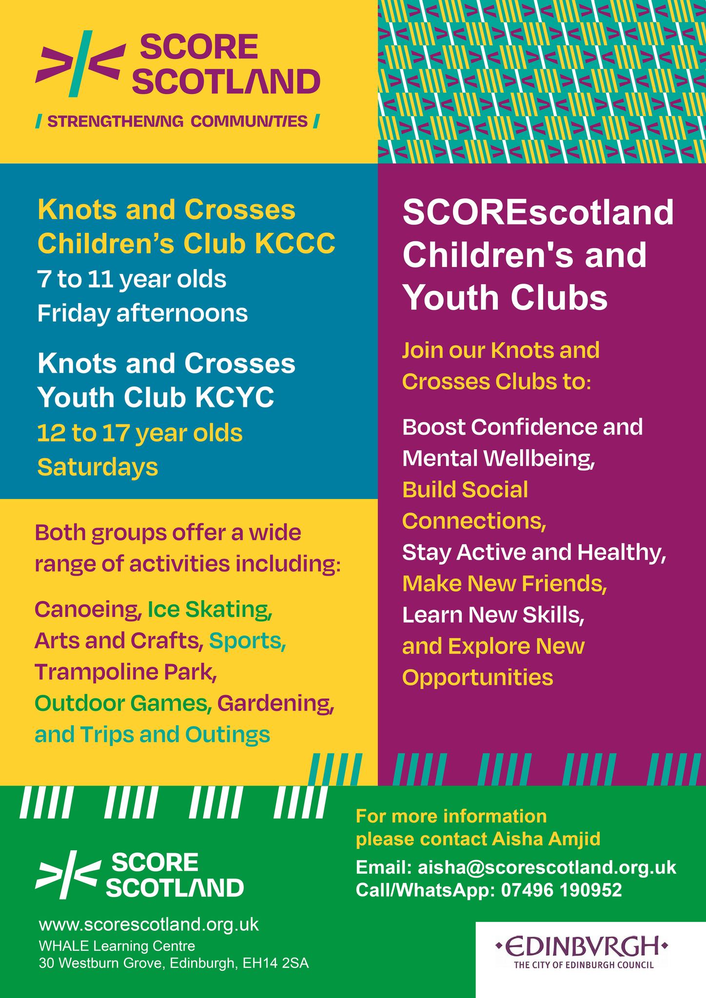 scorescotland knots and crosses youth clubs