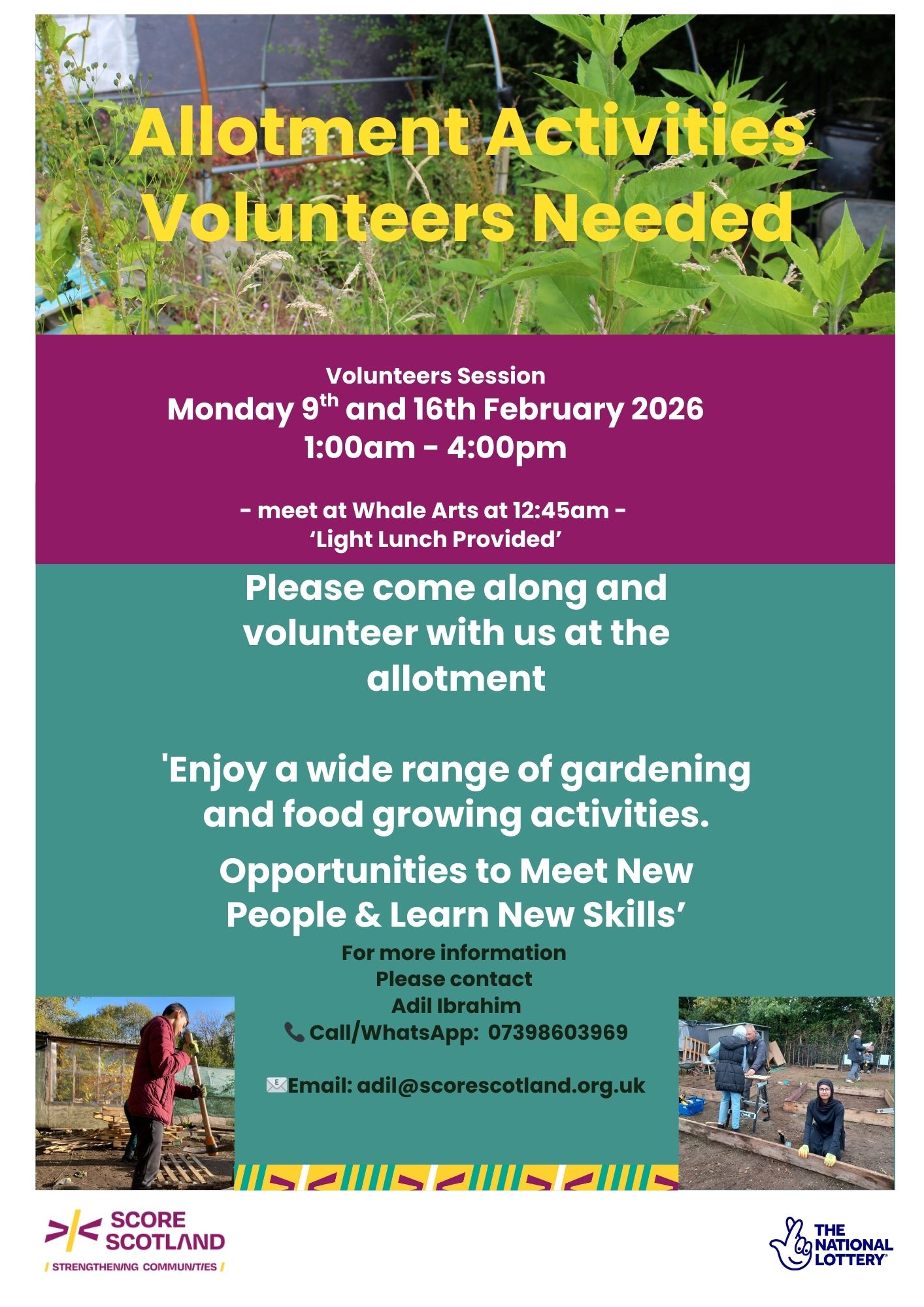 allotment volunteers wanted