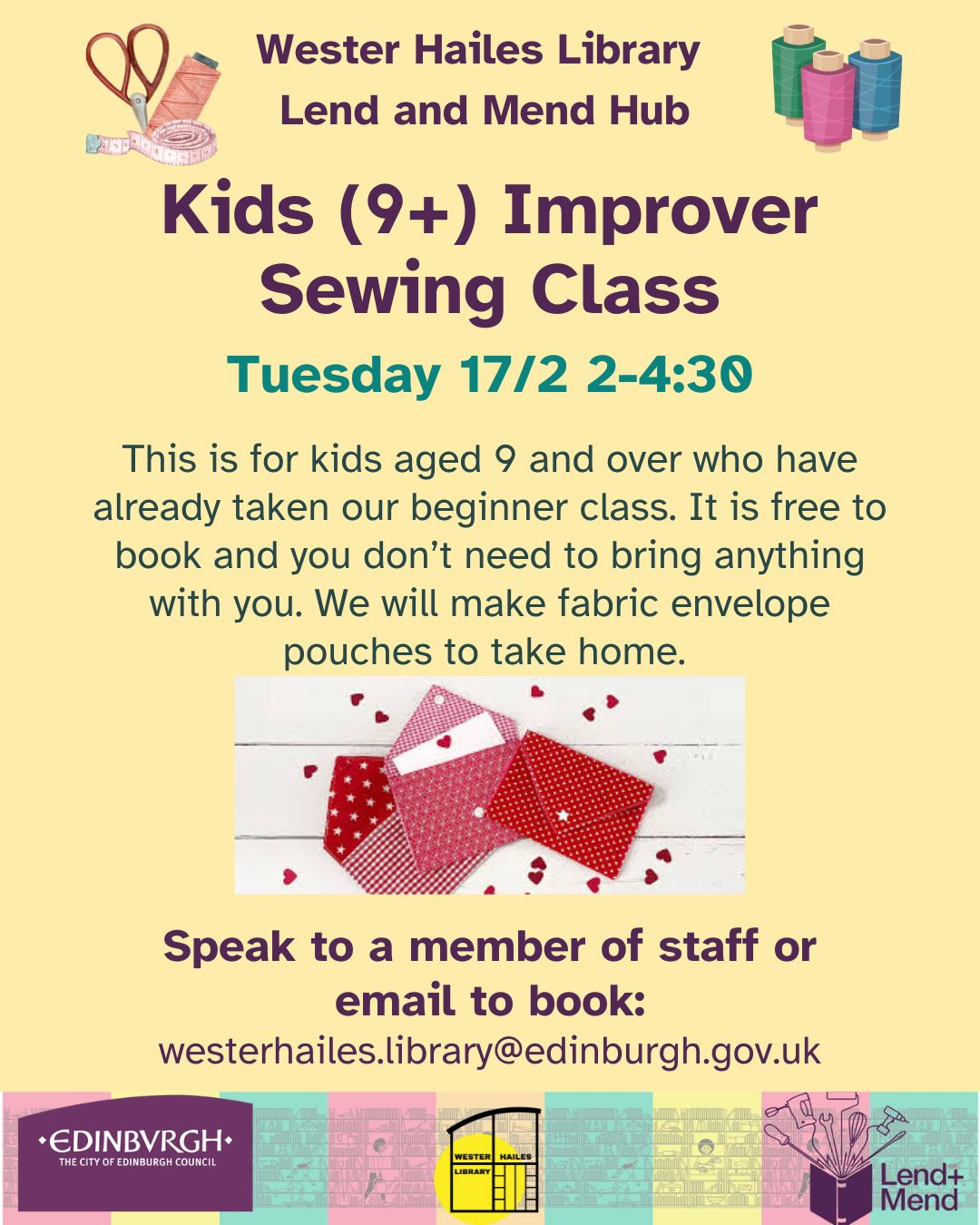 kids improver sewing class
