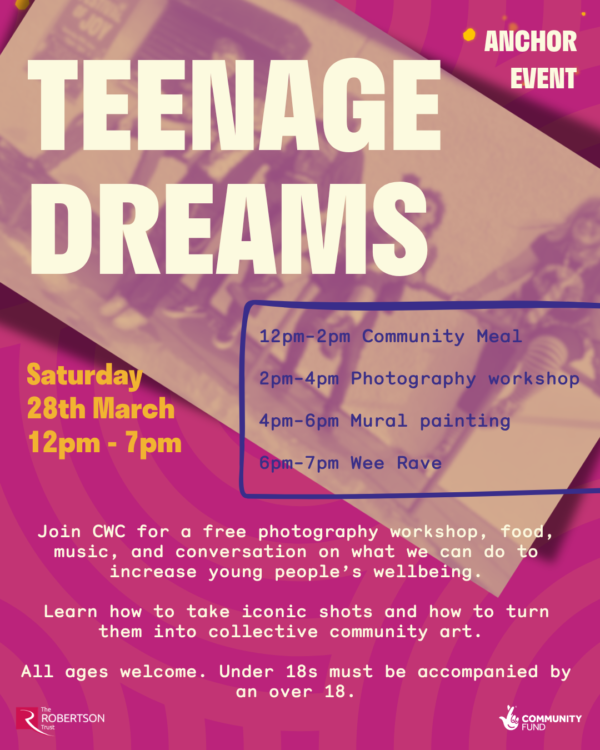 Teenage Dreams Community Anchor Event poster