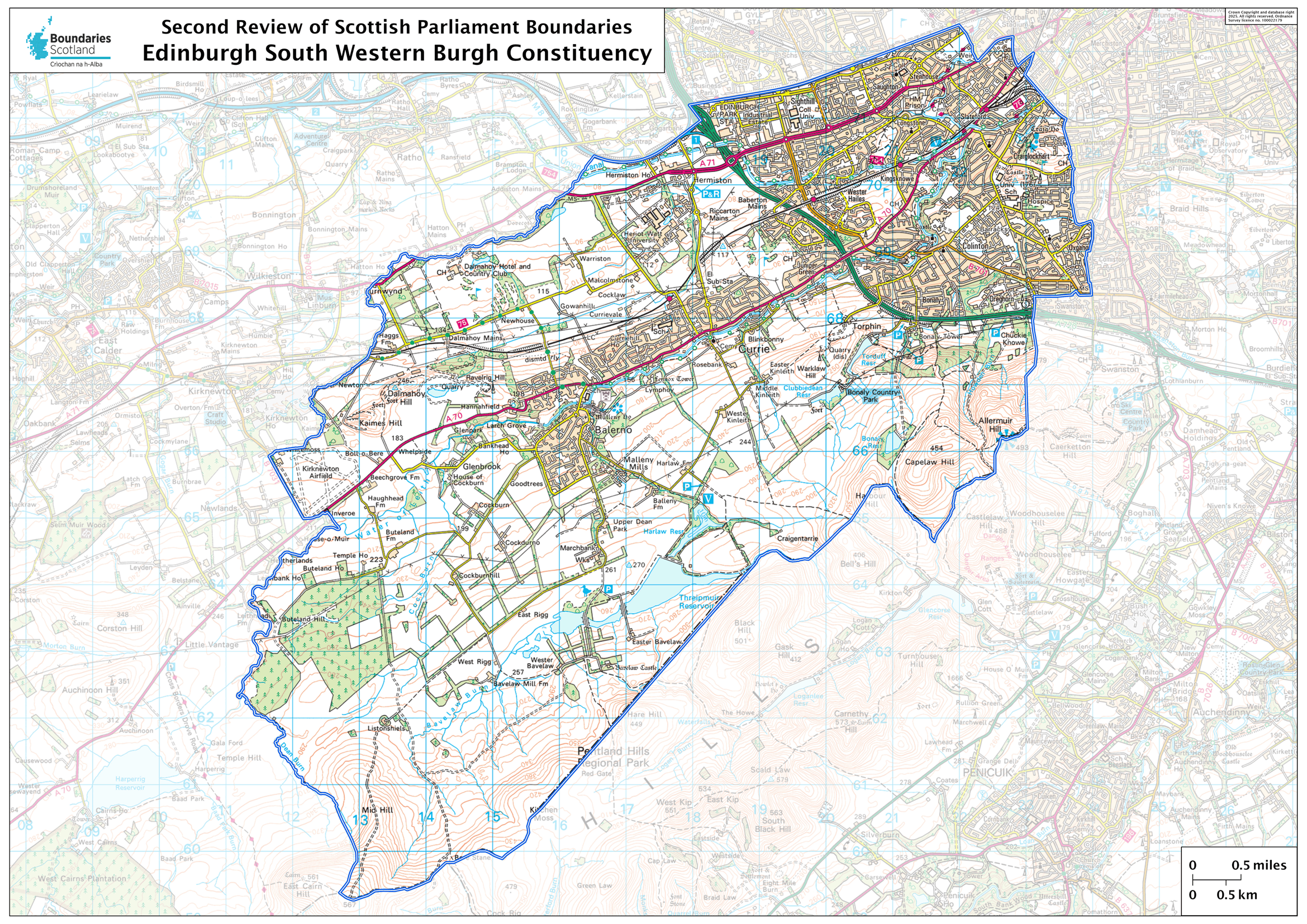 Edinburgh South Western Scottish Parliament Constituency Map