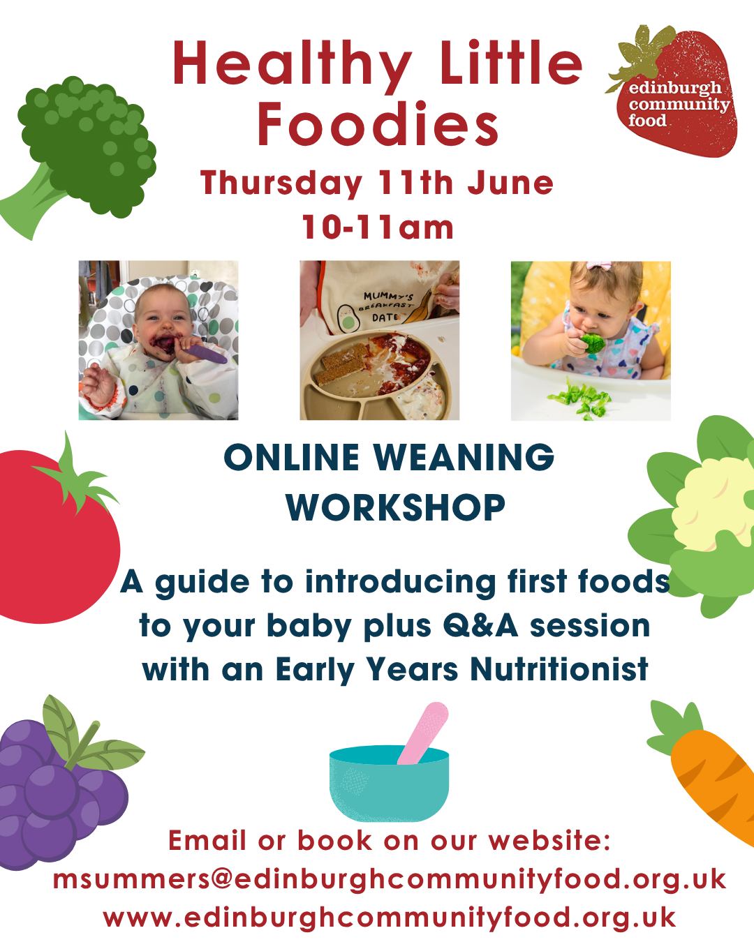 Online early years food workshops