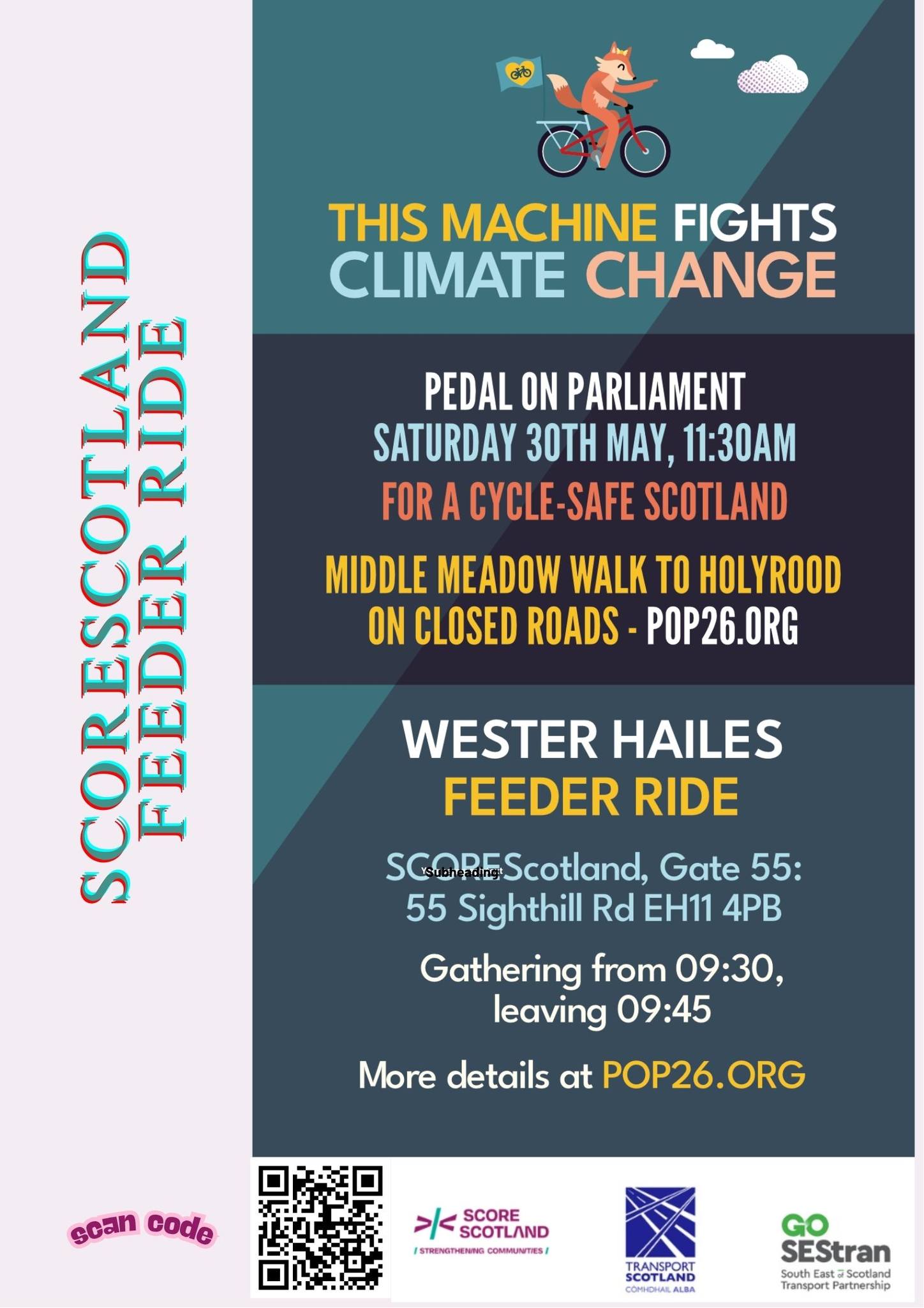 SCORescotland feeder ride pedal on parliament
