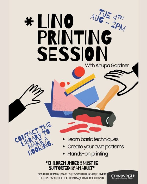 Sighthill Library Lino Printing