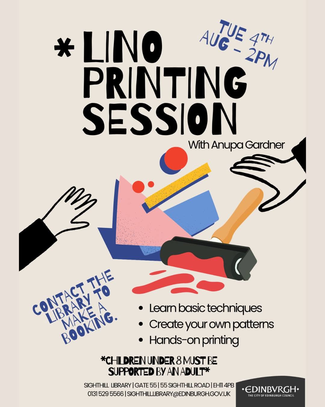Sighthill Library Lino Printing