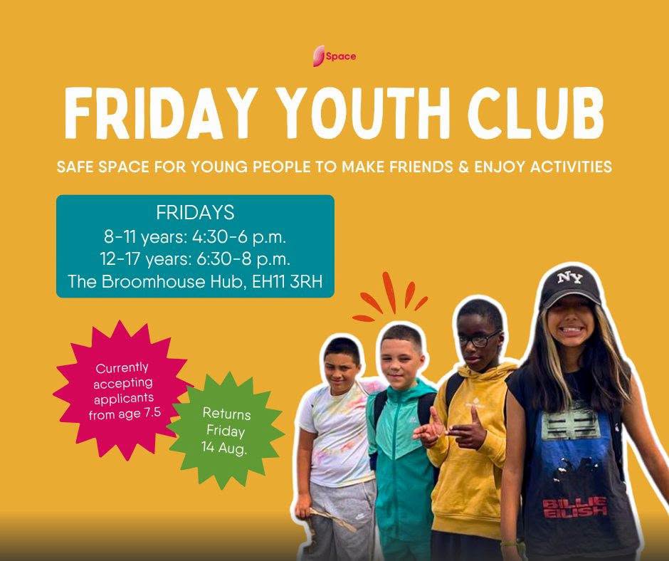 Space at the broomhouse hub friday youth club