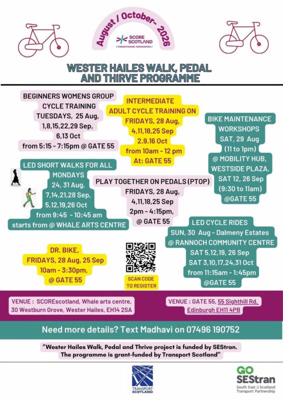 wester hailes walk pedal and thrive programme