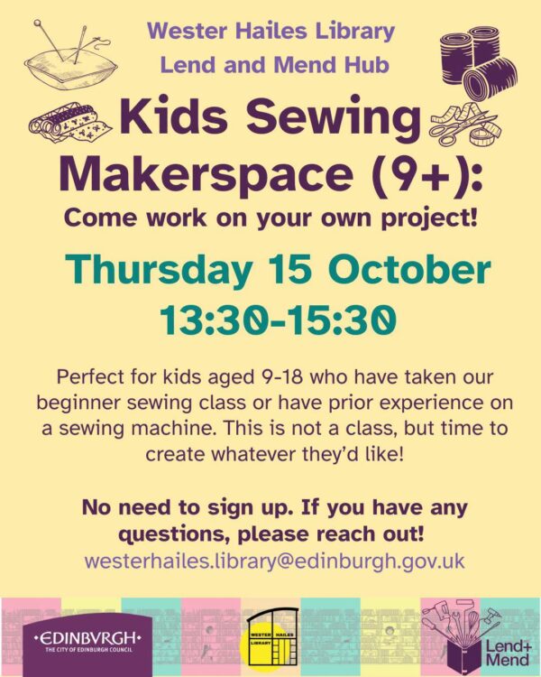 kids sewing makerspace
